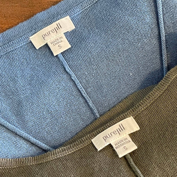 Pure Jill LOT OF 02 Women's Cotton Silk Tunic Sweaters Sz Small - Picture 4 of 8